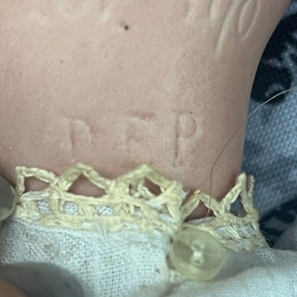 13''Antique Bisque 201 11/0 DEP Bisque Head Doll With Fixed Eyes - Picture 12 of 16